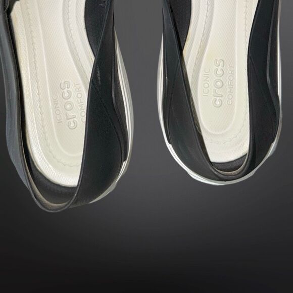 Crocs Men's CitiLane Röka Slip-Ons Black & White Size 12 - Picture 4 of 6